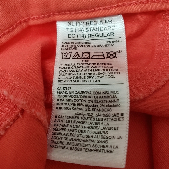 Old Navy Skinny Jeans in Coral Girls Sz 14 - Picture 4 of 4